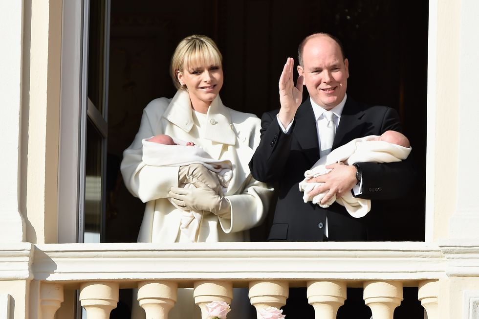 official presentation of the monaco twins princess gabriella of monaco  and prince jacques of monaco at the palace balcony