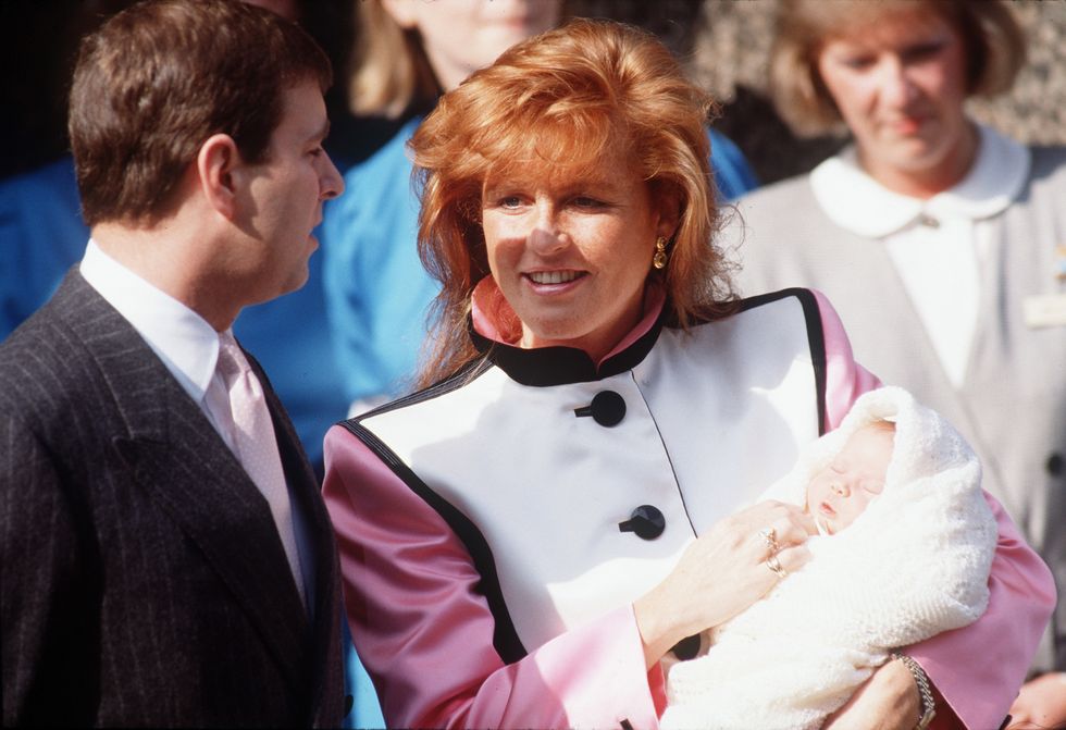 Prince Andrew, Fergie, and Princess Eugenie