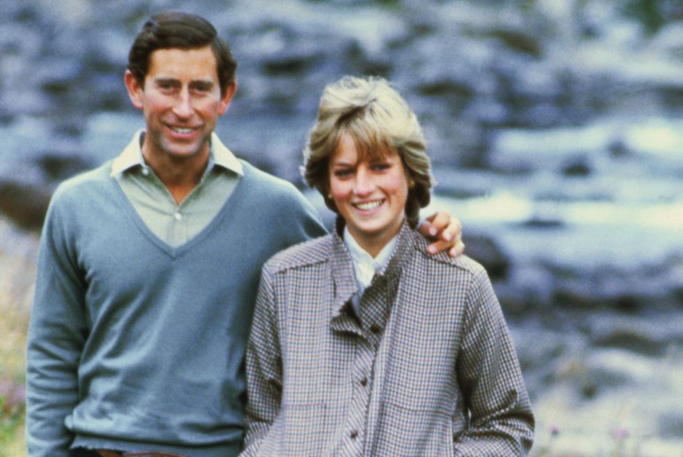 Prince Charles and Princess Diana at Balmoral Castle