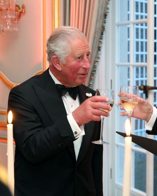 us president donald trump r raises a glass to toast with britains prince charles, prince of wales during a dinner at winfield house, the residence of the us ambassador, where us president trump is staying whilst in london, on june 4, 2019, on the second day of the us presidents three day state visit to the uk us president donald trump turns from pomp and ceremony to politics and business on tuesday as he meets prime minister theresa may on the second day of a state visit expected to be accompanied by mass protests photo by chris jackson pool afp photo credit should read chris jacksonafp via getty images