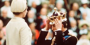 GBR: Queen Elizabeth II crowns Prince Charles, the Prince of Wales