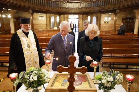 the prince of wales and duchess of cornwall visit ukrainian catholic cathedral
