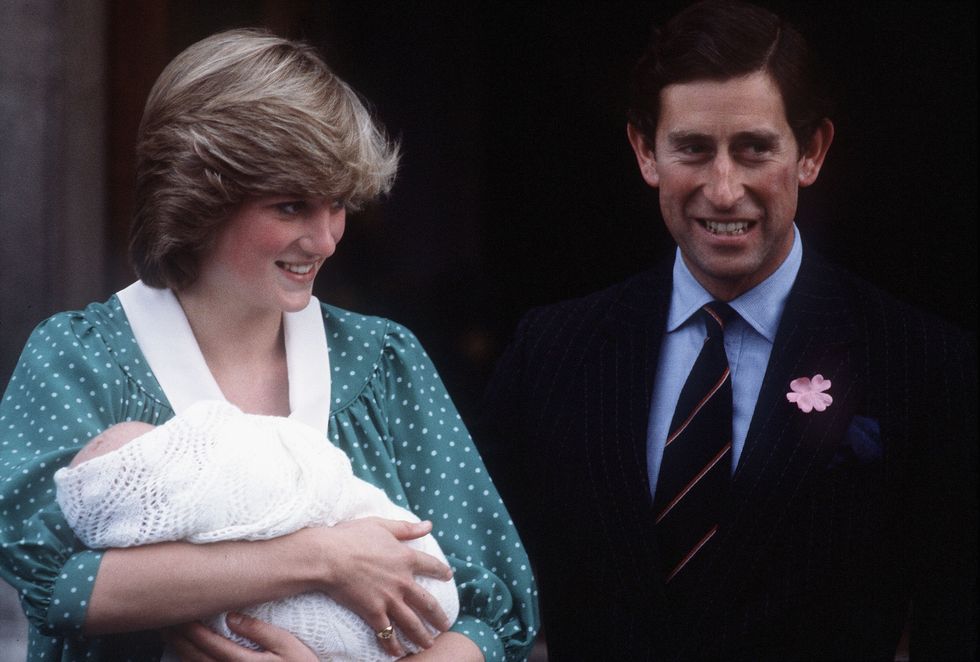 file princess diana departs from st mary's hospital with prince william