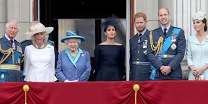 meghan markle with charles, camilla, the queen, harry, william, and kate