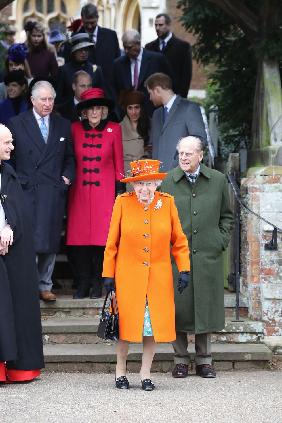 Members Of The Royal Family Attend St Mary Magdalene Church In Sandringham