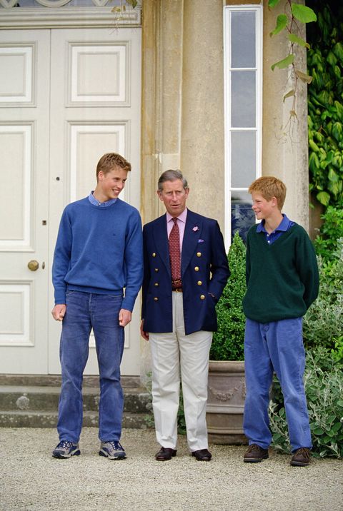 prince charles prince of wales with his sons prince william prince harry