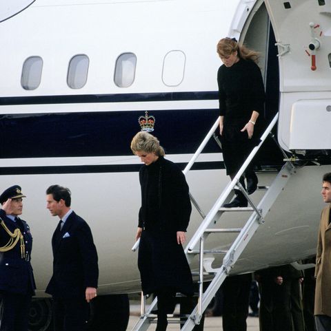 charles diana  sarah in mourning