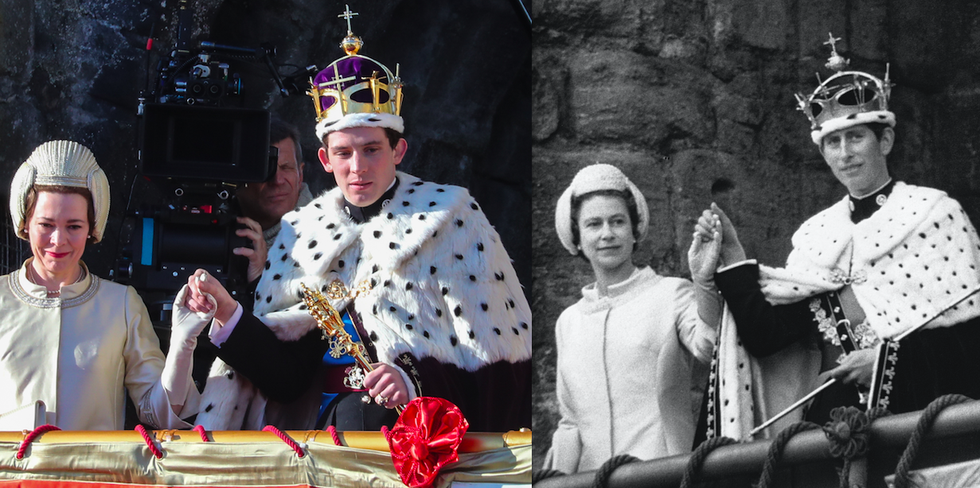 Olivia Colman and Josh O'Connor Recreate Iconic Prince Charles Ceremony ...