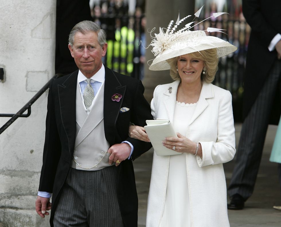 hrh prince charles  mrs camilla parker bowles marry at guildhall civil cer