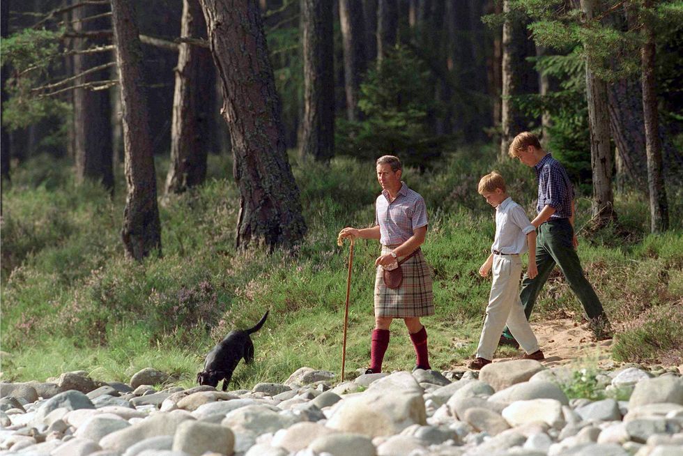 charles, william and harry at balmoral