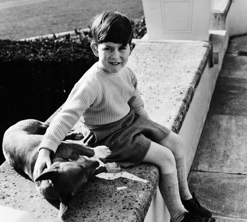 Prince Charles As Boy With Dog
