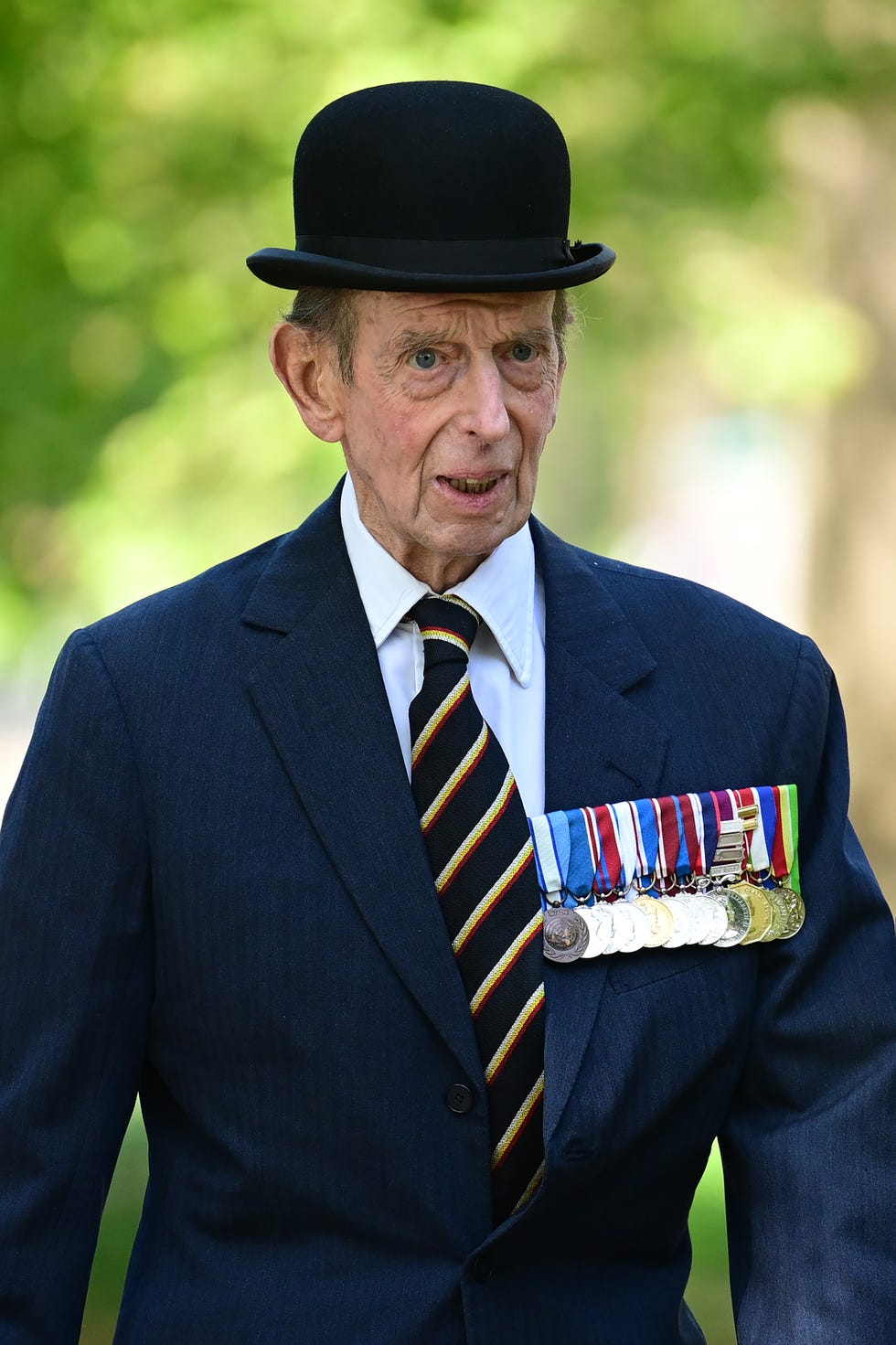 duke of kent attends combined cavalry parade in hyde park