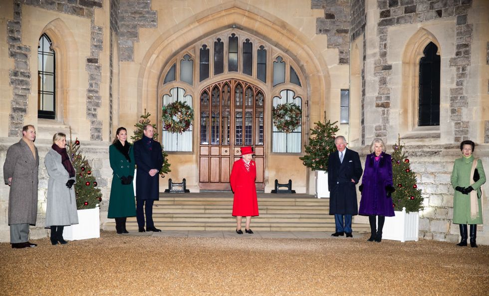 members of the royal family thank volunteers and key workers at windsor castle