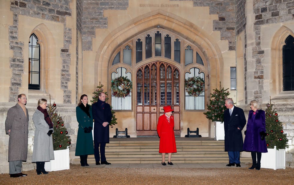 members of the royal family thank volunteers and key workers at windsor castle