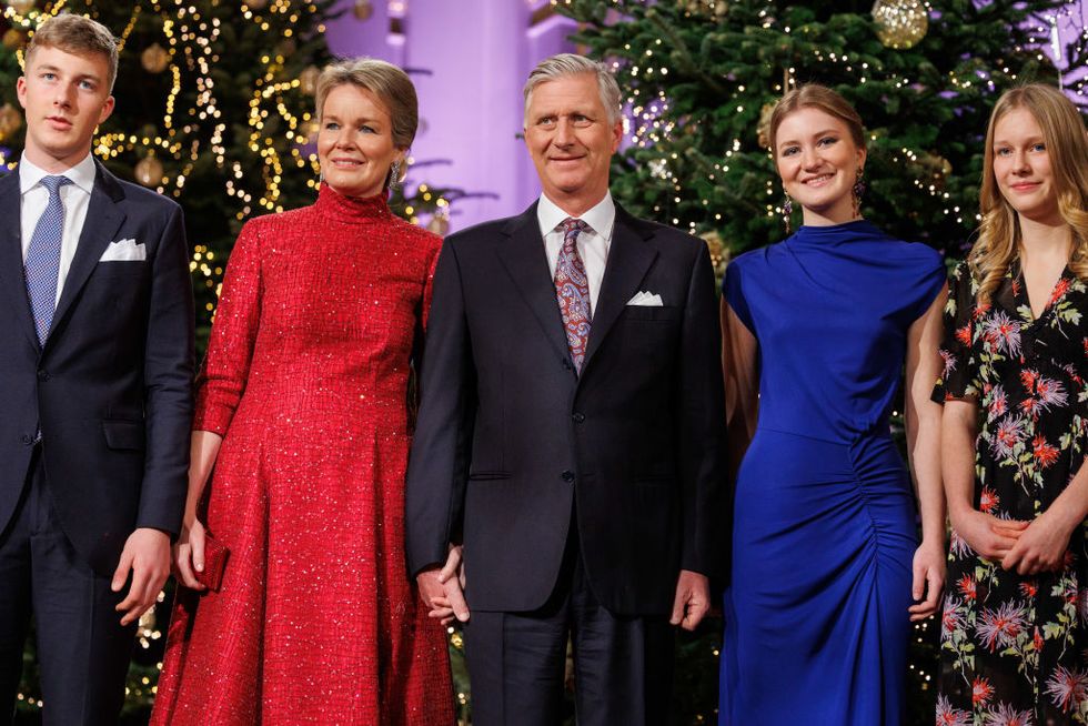 king philippe of belgium and queen mathilde attend the annual christmas concert at the royal palace in brussels