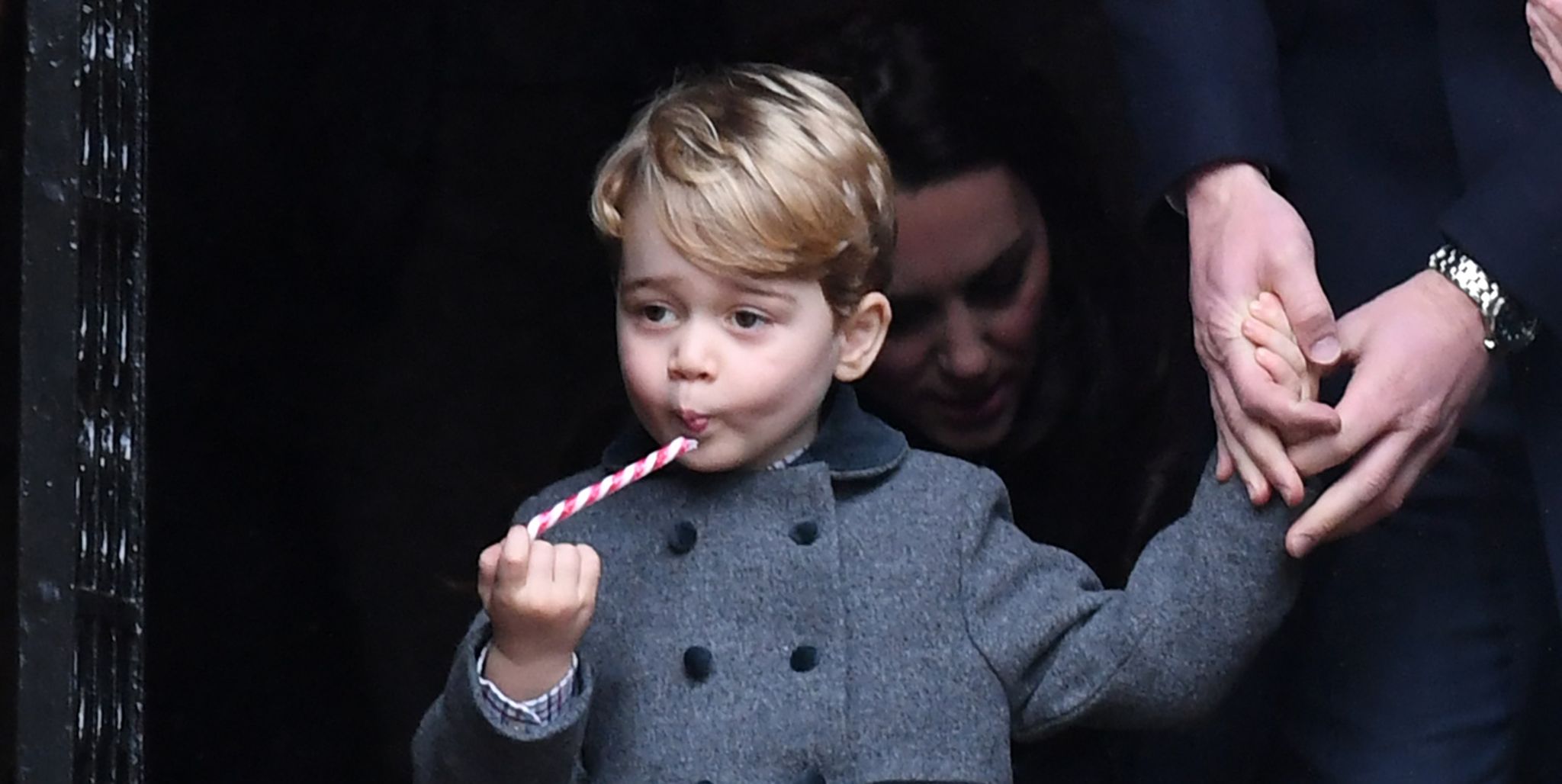 Prince George at Christmas service in 2016