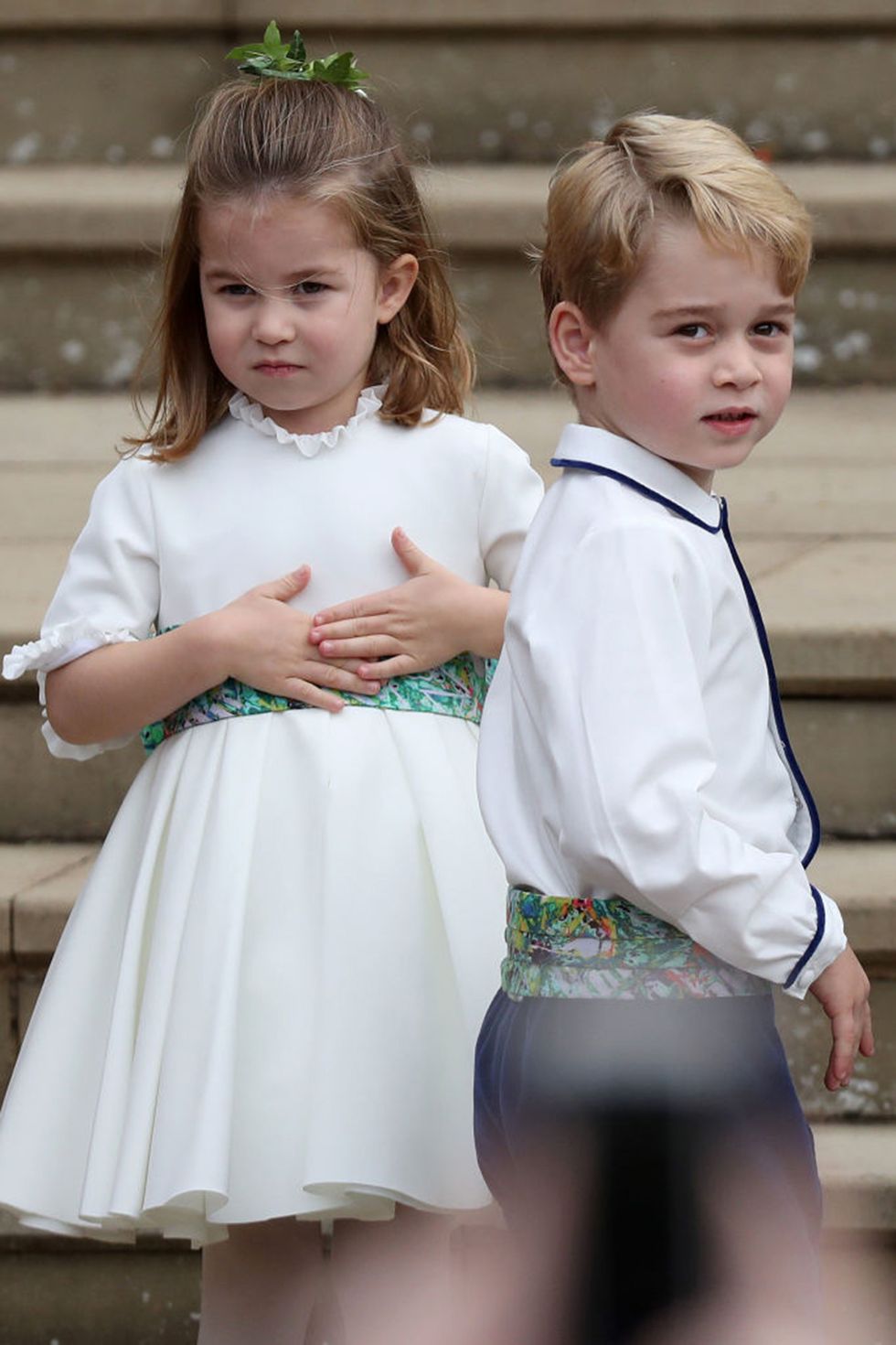 Prince George and Princess Charlotte in Sainsbury's