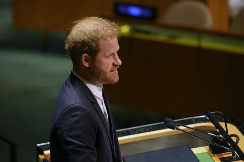 britain's prince harry delivers an address