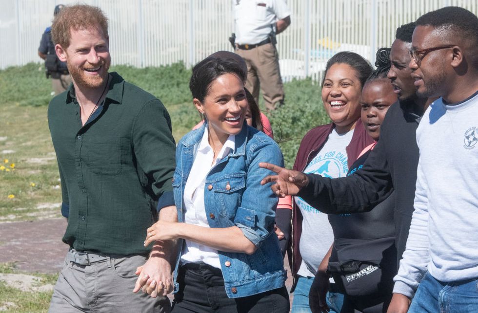 The Duke and Duchess of Sussex visit Waves for Change in Monwabisi Beach