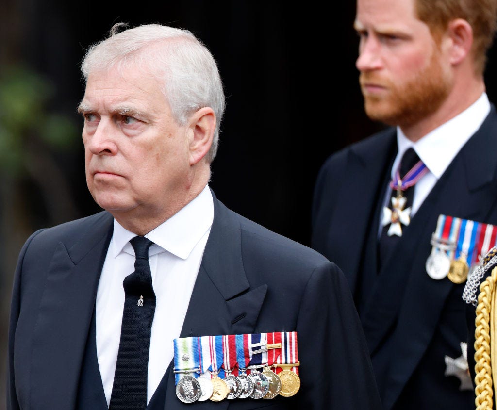 Prince Harry's and Prince Andrew's royal roles are questioned