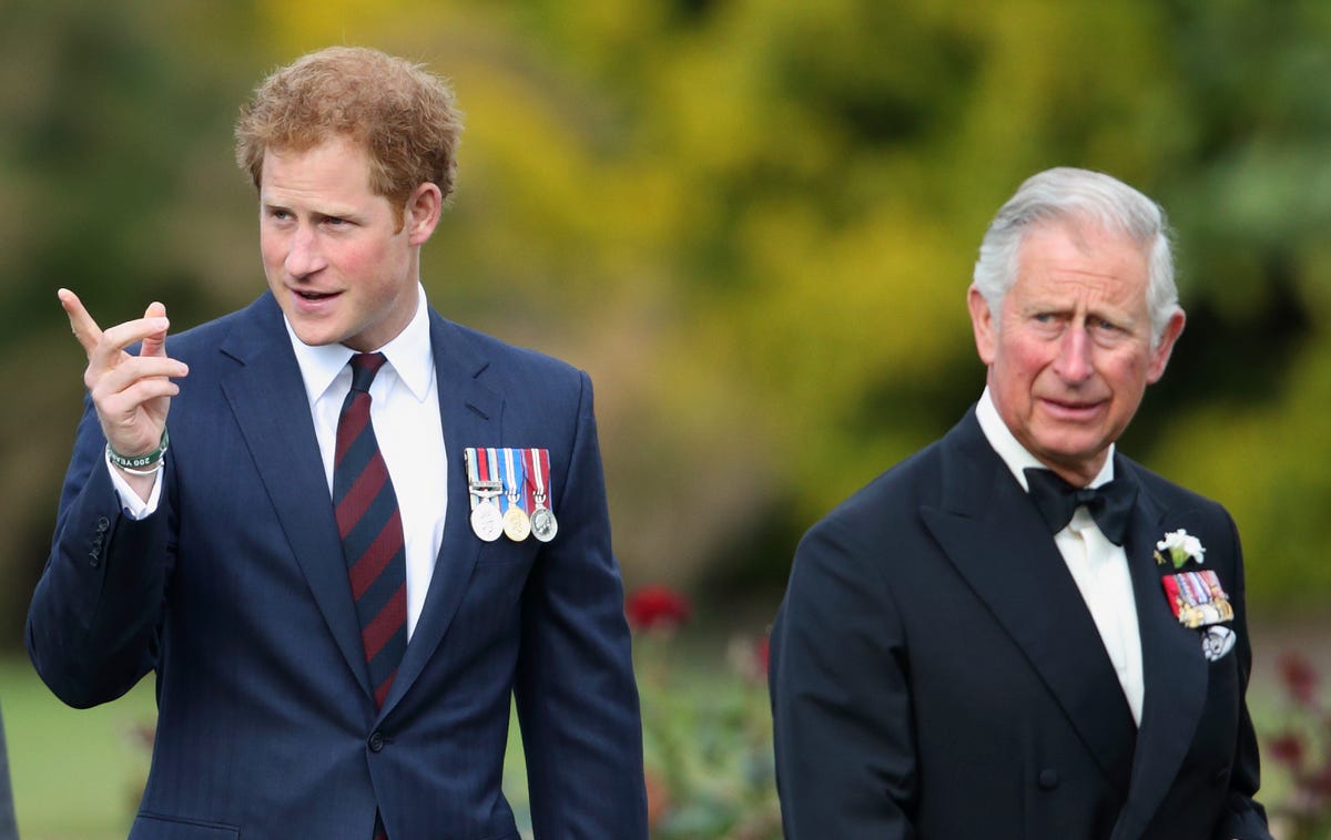 prince harry and king charles at gurkha 200 pageant