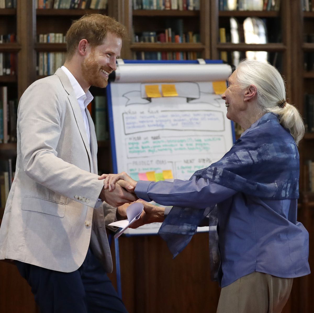 prince harry Attends Dr. Jane Goodall's Roots & Shoots Global Leadership Meeting