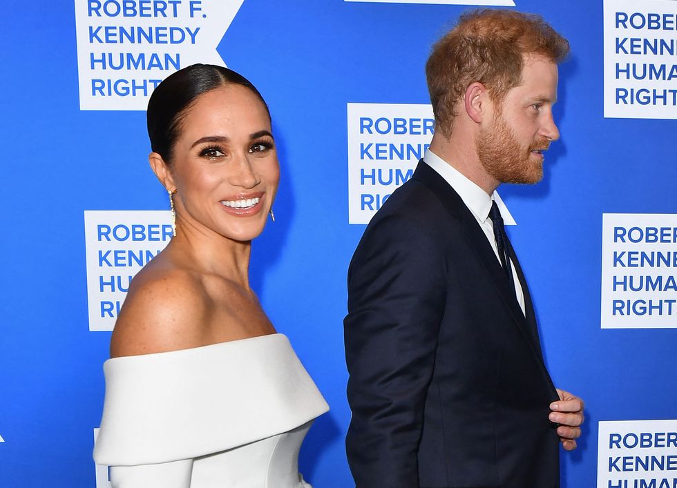 prince harry, duke of sussex, and megan, duchess of sussex, arrive for the 2022 ripple of hope award gala