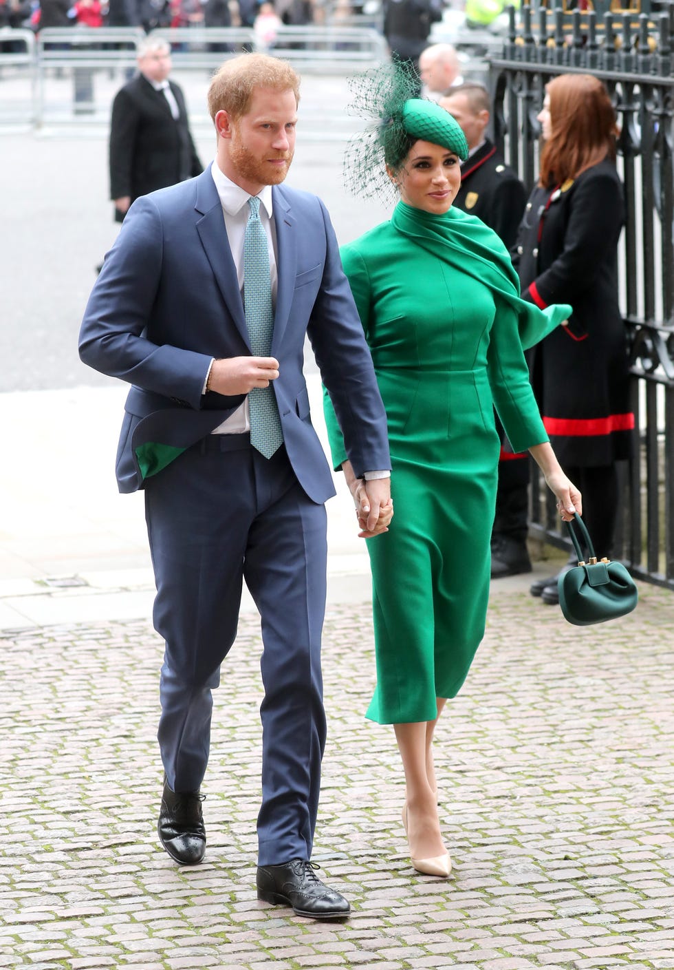 harry y meghan llegan a la abadía de westmister para acudir al servicio religioso por el día de la commonwealth