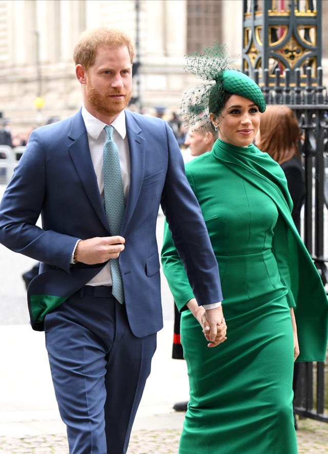 harry y meghan en su último acto público como duques de sussex  el commonwealth day service 2020