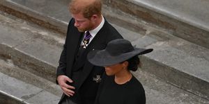 meghan and harry leaving the state funeral of queen elizabeth ii