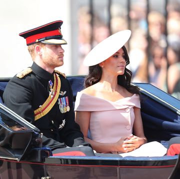 prince harry and meghan markle at trooping the colour 2018