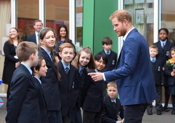 The Duke Of Sussex Visits St Vincent's Catholic Primary School In Acton