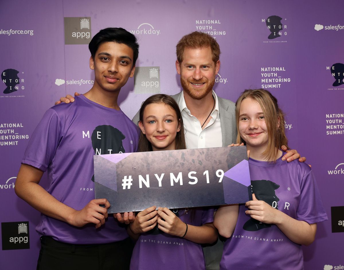 the duke of sussex attends the diana award national youth mentoring summit