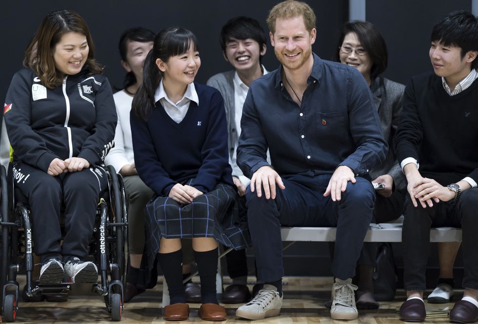 the duke of sussex visits japanese para athletes in tokyo