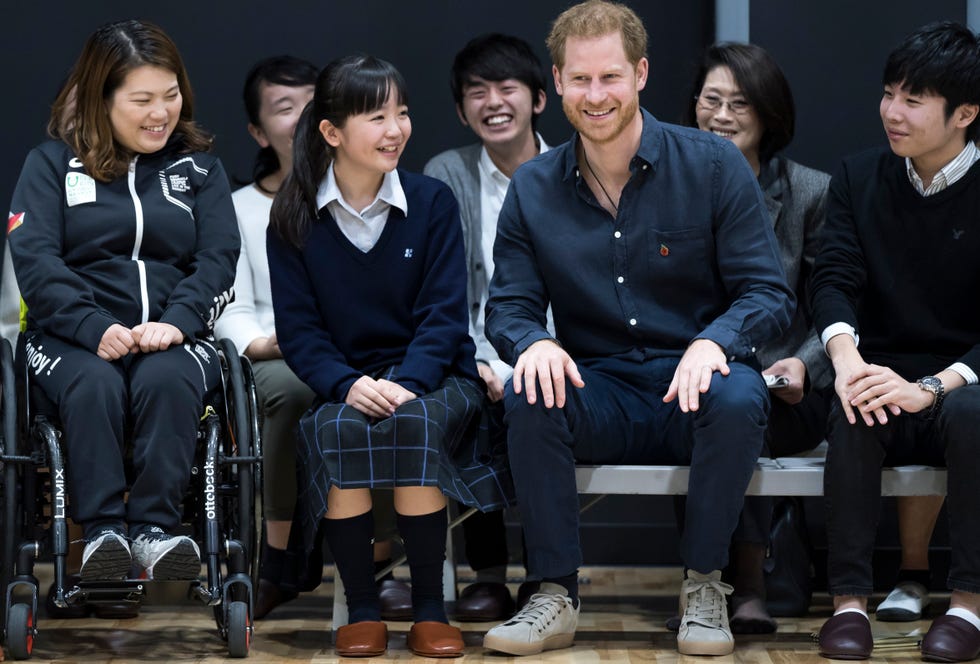 the duke of sussex visits japanese para athletes in tokyo