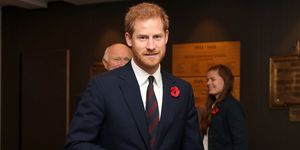prince harry attends england v argentina rugby match