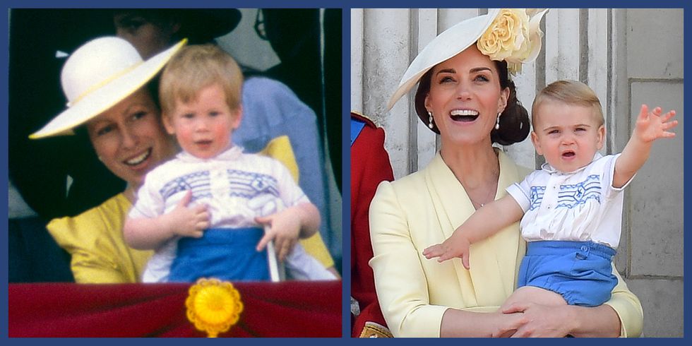 prince louis prince harry trooping the colour same shirt
