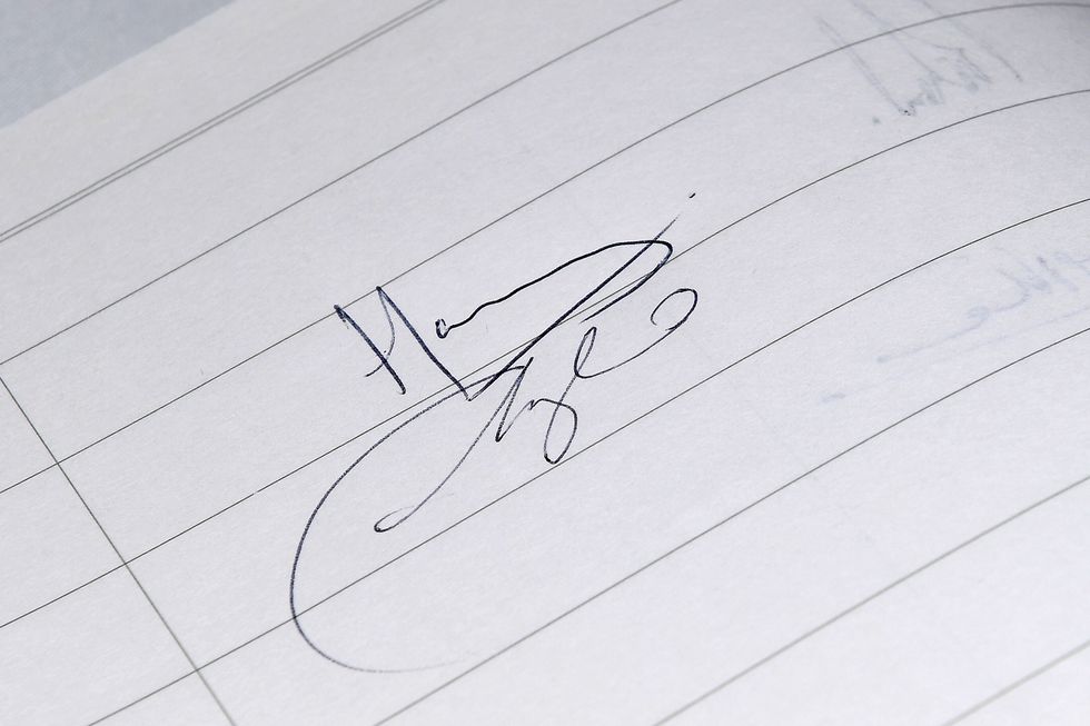 prince harry meghan markle signature