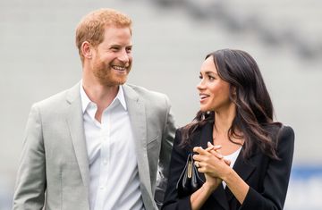 dublin, ireland   july 11  prince harry, duke of sussex and meghan, duchess of sussex visit croke park, home of ireland's largest sporting organisation, the gaelic athletic association on july 11, 2018 in dublin, ireland  photo by samir husseinsamir husseinwireimage