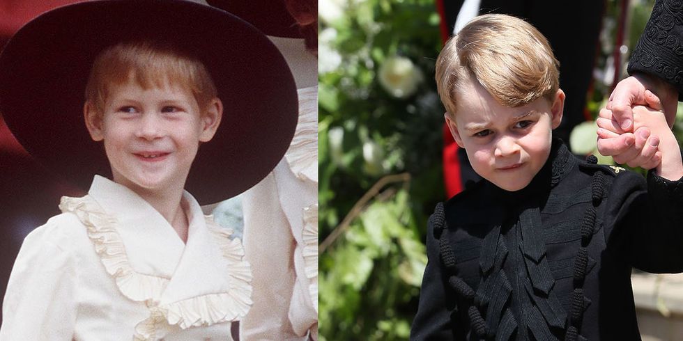Prince George and Prince Harry as pageboys