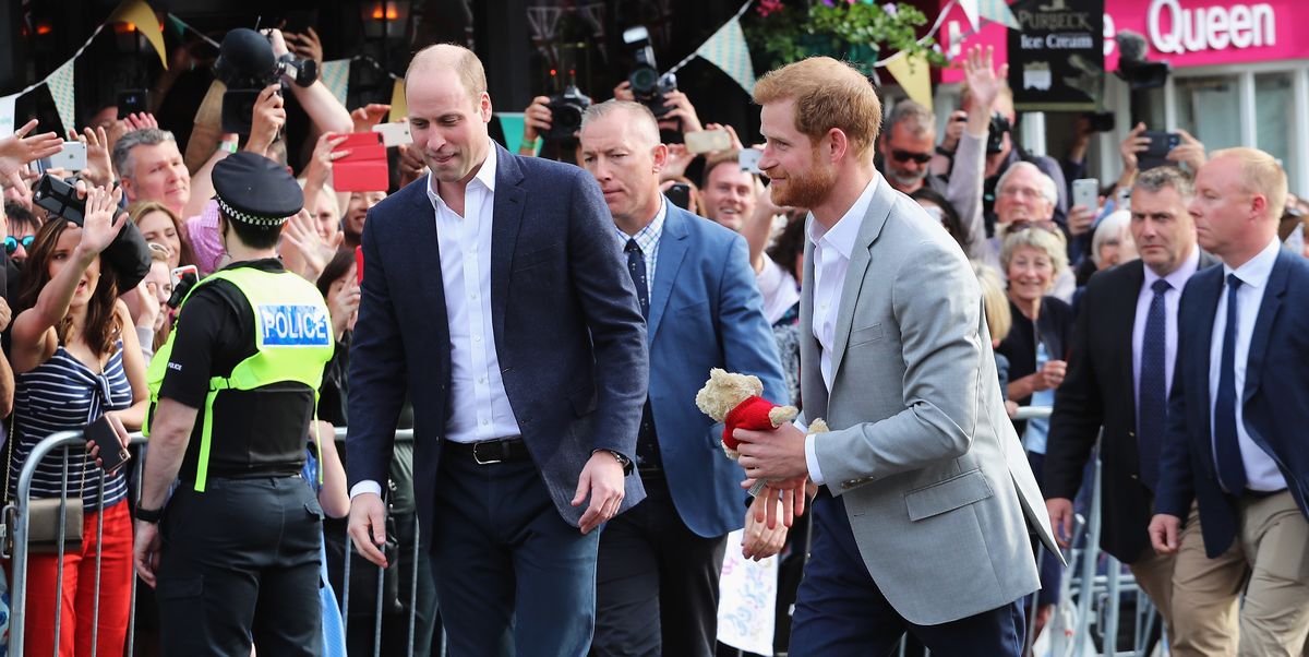 British princes on walkabout of Windsor before royal wedding