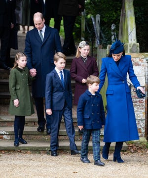 the british royal family attend the christmas morning service