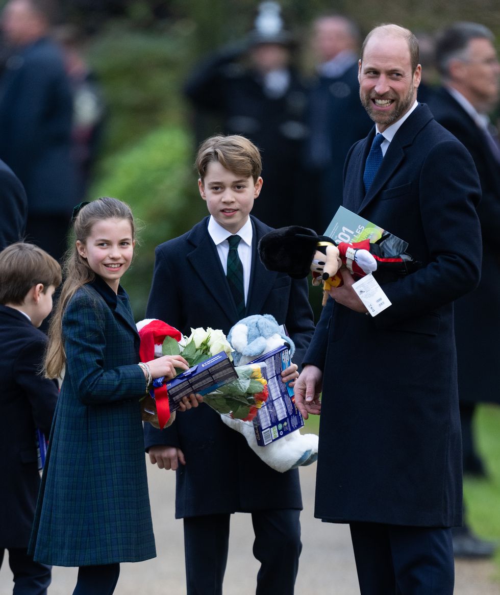 the british royal family attend the christmas morning service