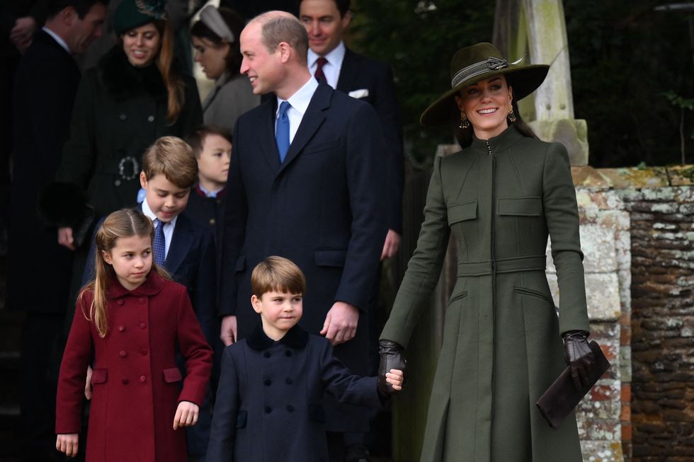 royal family leaving church