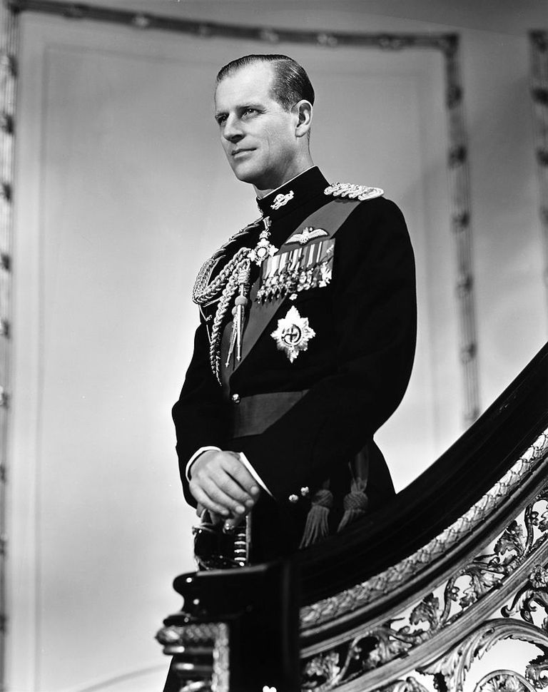 Prince Philip at Buckingham Palace in December 1958