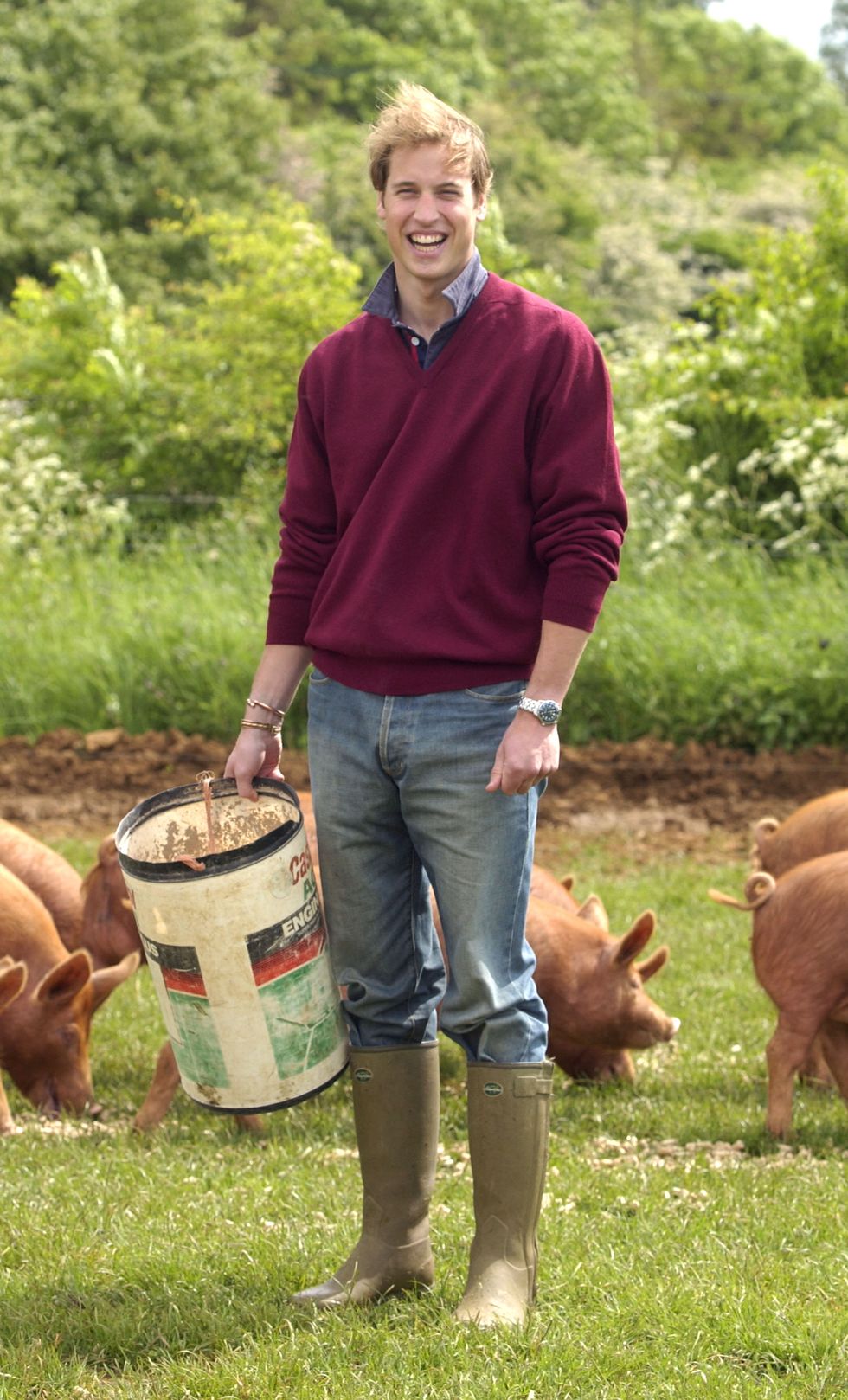 prince william at duchy home farm in gloucestershire
