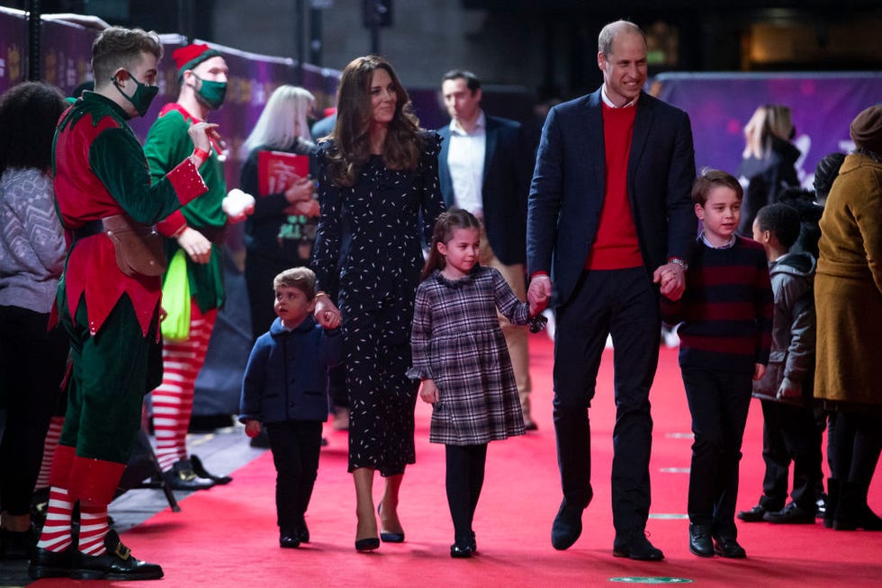 the duke and duchess of cambridge and their family attend special pantomime performance to thank key workers