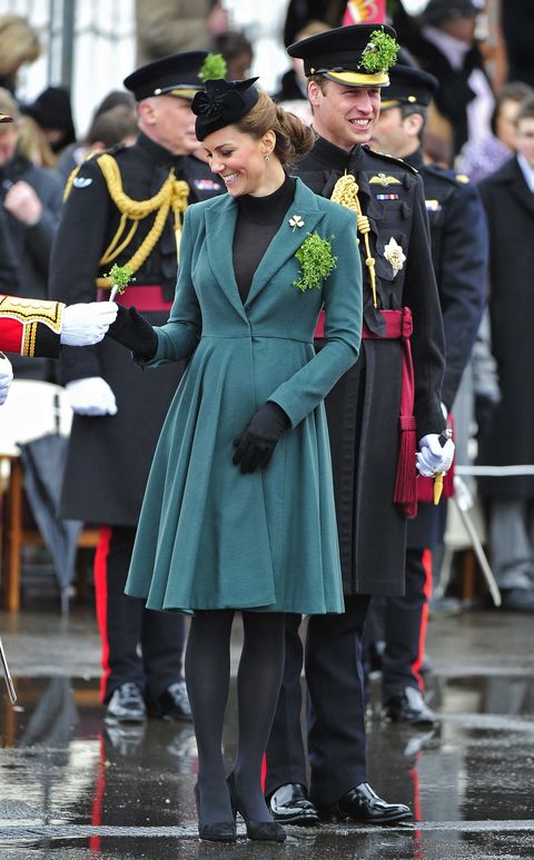 The Duke And Duchess Of Cambridge Visit the 1st Battalion Irish Guards On St Patrick's Day
