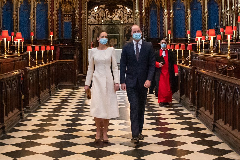duke and duchess of cambridge visit westminster abbey vaccination centre