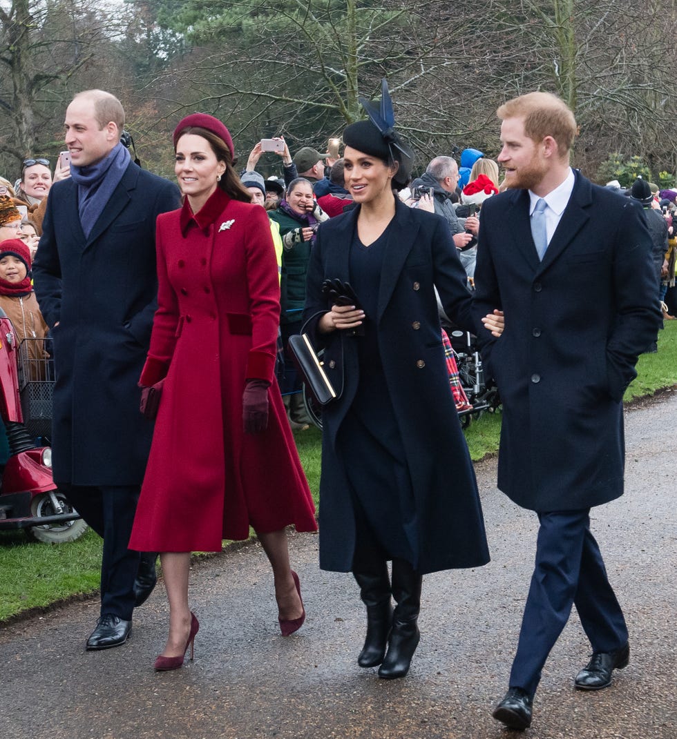 The Royal Family Attend Church On Christmas Day